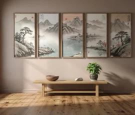 Un vent d’asie sur vos murs : sublimer son intérieur avec des tableaux zen paysagers